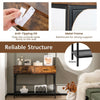 2 Tier Industrial Long Console Table Entryway Narrow Sofa Side Table 2 Drawers