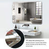 Bathroom Mirror Vanity Rectangle Frameless Wall Mounted Bevelled Self Adhesive