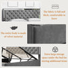 Hydraulic Ottoman Storage Bed 4ft6 Double Upholstered Bed Frame with Headboard