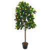 Realistic Artificial Lemon Tree 120cm 4ft Plastic Indoor Plant Office Desk Decor