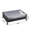 2X Underbed Storage Box on Wheels Lid Under Bed Sofa Portable Dustproof Organize