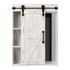 Wall Mounted Cabinet Bathroom White Single Door Mirror Vanity Storage Cupboard