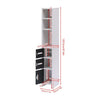 120cm Tall Corner Cabinet with 3-Tier Shelves & 3 Doors Storage Living Room Slim