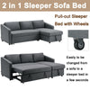 3 Seater Corner Sofa Bed Sleeper Sofabed Couch With Reversible Storage Chaise UK