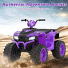 Kids Ride on Car 24V Soft Start Electric Vehicle with LED Lights-Purple