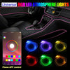 RGB LED Car Strip Light Interior Kit Fiber Optic Ambient Atmosphere Light Bulbs