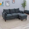 Modern L-Shaped Corner Sofa 2 3 Seater Armchair Couch With Footstool