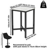Real Marble Bar Table Breakfast Kitchen Dining Room Furniture Modern Tall Square