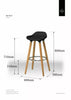 Breakfast Bar Stool Compact Kitchen Padded Stools High Chair Seat Home Office