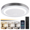 LED Ceiling Fan Light Dimmable Living Room Chandelier Lamp With Remote Control