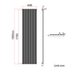 Vertical Radiator 1800 Black Flat Panel Central Heating Tall Upright Modern Rads