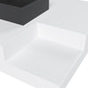 Coffee Table With LED Lights Modern Marble Effects Living Room Furniture White