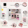 Kids Corner Kitchen Playset Pretend Wooden Play Kitchen Toy-Pink