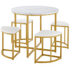 Dining Table and Chairs Set of 4 Kitchen Dining Table Combination Space-Saving