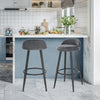 1/2/4/6x Bar Stool Velvet Padded Seat Chair Breakfast High Counter Barstool Pub