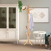 Coat Rack Free Standing Coat Rack Entryway Wooden Coat Tree Stand Beige