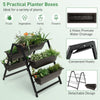 3-Tier Vertical Raised Garden Bed Freestanding Garden Planter 5 Container Boxes