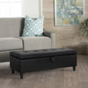 Faux Leather Ottoman Storage Bench Footstool Chest Box Seat Bedroom Stool Trunk