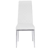 Set of 2/4 White Dining Chairs Chrome Legs High Back Faux PU Leather Padded Seat