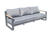 Aluminium Outdoor Garden Furniture- 5 Seat Lounge Sofa Set Grey - Modern Look!