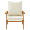 Gecheer Sofa Set Wooden 5 Piece Garden Set with Cushions Solid Wood Q2L2