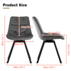 2xSwivel Dining Chairs Velvet Padded Seat Dining Room Kitchen Chair Grey
