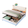 OTTOMAN STORAGE BED 5FT KING SIZE UPHOLSTERED BED FRAME HEADBOARD, LED & USB