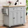 Kitchen Island Storage Drawer Trolley Rolling Cart Cupboard Cabinet on Wheels