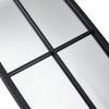 38x120CM WINDOW STYLE MIRROR LIVING ROOM DECOR HALLWAY GARDEN WALL GLASS (BLACK)