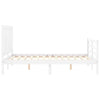 Bed Frame with Headboard White 140x200 Solid Wood Z2N0