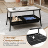 Outdoor Loveseat and Coffee Table Set-Black