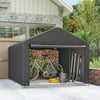 6.6 x 7.8ft Garden Storage Shed Tent Bike Tent, Dark Grey