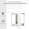 Drop Leaf Dining Table Space Saving Folding Kitchen Desk White Modern Compact
