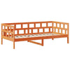Day Bed with Roof Wax Brown 90x200 Solid Wood Pine M9U3