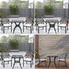 Cast Aluminium Patio Garden Bistro Dining Table and Chairs Set Outdoor Furniture