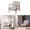 Sofa Couch Solid Wood Chair Soft Flannel Upholstered Seat Living Room Furniture