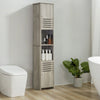 Tall Upright Storage Cabinet Bathroom Wooden Cupboard Rack Furniture Grey Oak UK