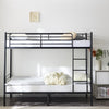 Metal Bunk Bed Frame Single Loft Bed Frame with Ladder Black Heavy Stable