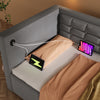 Daybed Upholstered Bed 3ft Single Sofa Bed with Storage, Velvet Grey 90 x 190 cm