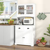 Multifunctional Modern Storage Cabinet 4 Doors Cupboard-White