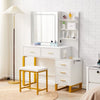 Dressing Table White Desk Makeup Vanity Table Drawers Stool Set Shelf Dresser