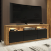 TV Unit 160cm I Sideboard Cabinet I TV Stand I Black Matt Doors I Free LED