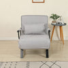 Sofa Bed Versatile Convert Single 4-in-1 6-Position 85° Sleeper Recliner L-Grey