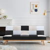 6FT Retro Patchwork Sofa Bed Click-Clack 3 Seater Rainbow Multi-Coloured Sofabed
