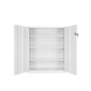 Metal Cupboard Storage Cabinet with 2 Doors for Office Laundry Workshop Garage