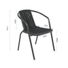 Garden Furniture Set Outdoor 4/6 Seats Rectangle Table Chairs with Parasol Hole