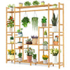 9-Tier Bamboo Plant Holder Stand Plant Shelf Storage Organizer Display Rack
