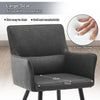 2x Faux Leather Dining Chairs Kitchen Dining Room Chairs Metal Legs Grey