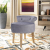 Velvet Dressing Table Stool Padded Low Back Vanity Chair Bedroom Living Room