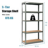 Multipurpose Display Stand 5 Shelf Storage Rack Garage Shelving Unit-Grey